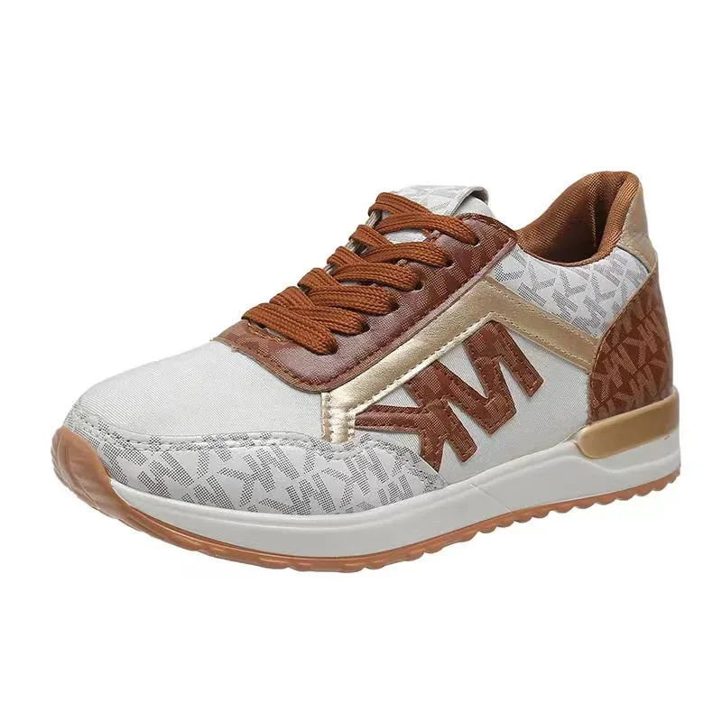 2024 Style New Women Wedges Sneakers Lace - Up Breathable Sports Shoes Casual Platform Female Footwear Ladies Vulcanized Shoes