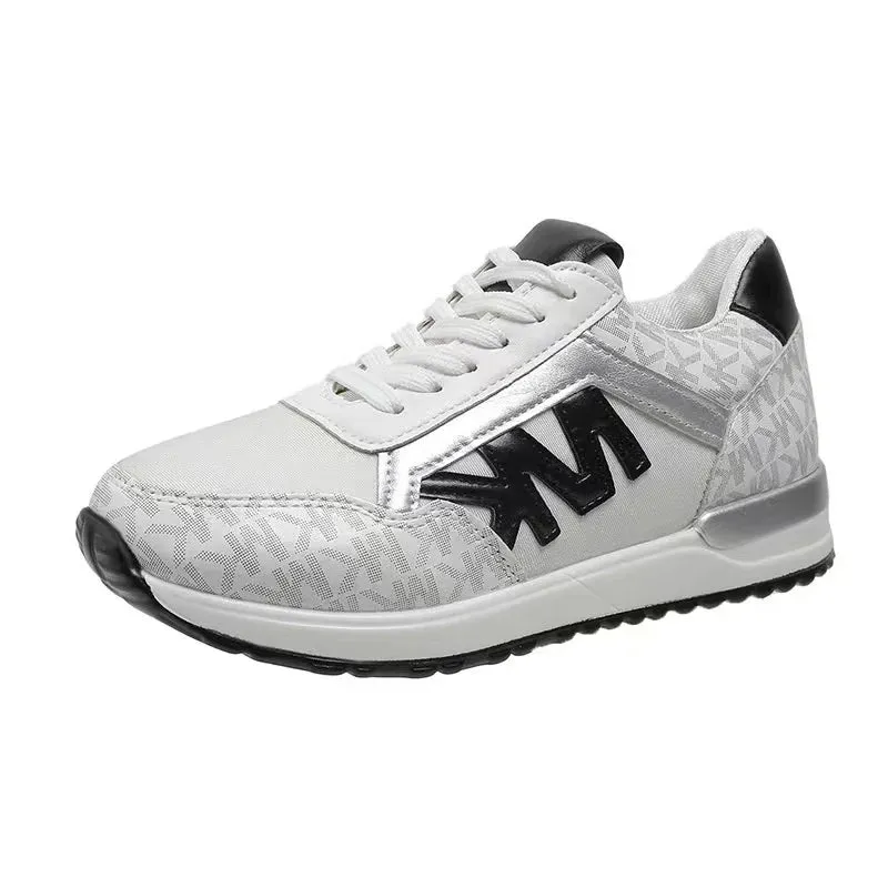 2024 Style New Women Wedges Sneakers Lace - Up Breathable Sports Shoes Casual Platform Female Footwear Ladies Vulcanized Shoes