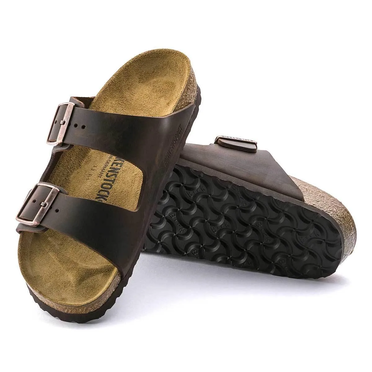 Birkenstock Arizona Oiled Leather Sandals - Narrow - Habana