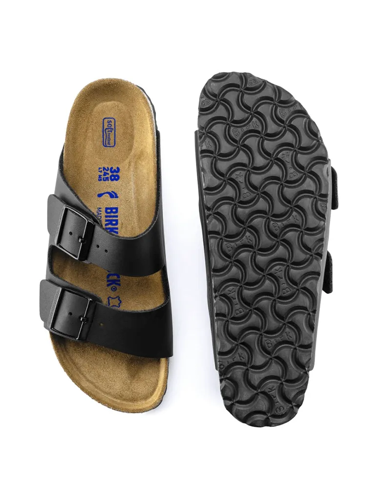 Birkenstock Arizona Soft Footbed Birko-Flor in Black