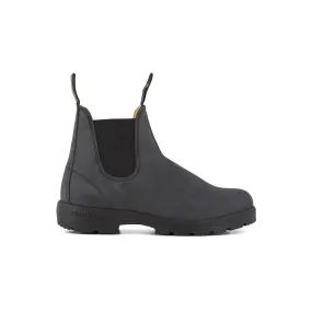 Blundstone #587 Classics Unisex Rustic Black Leather Water Resistant Pull On Ankle Boots