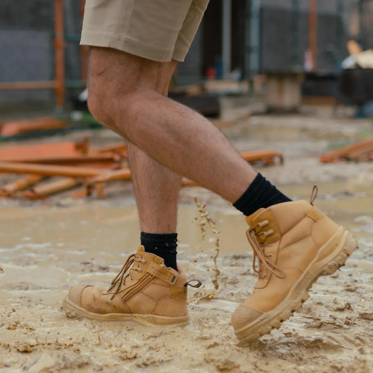 Blundstone RotoFlex Wheat Water-Resistant Nubuck Safety Boot - 8550