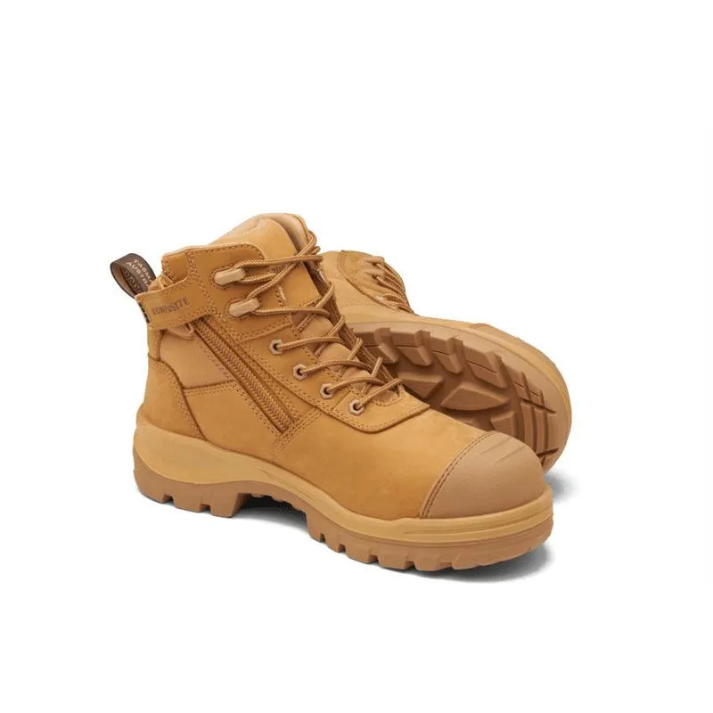 Blundstone RotoFlex Wheat Water-Resistant Nubuck Safety Boot - 8550