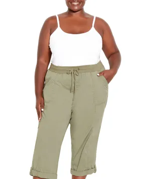 Brenda Roll Up Capri | Light Green