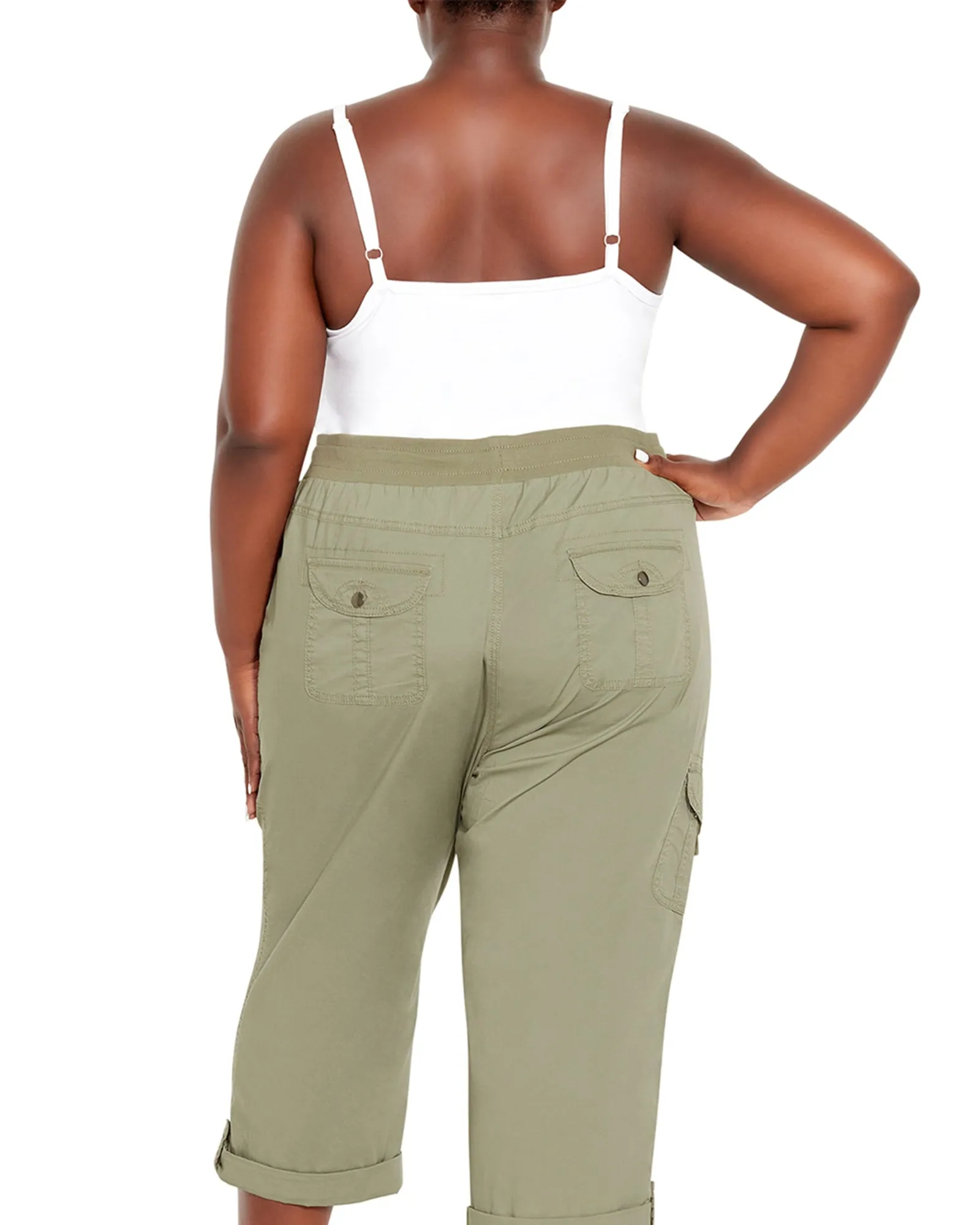Brenda Roll Up Capri | Light Green
