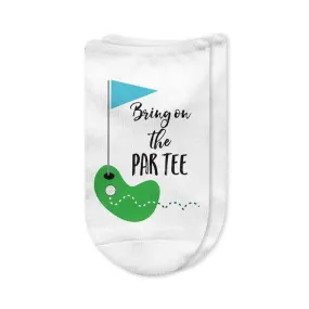 Bring on the Par-Tee Golf Socks – Funny No-Show Socks for Women