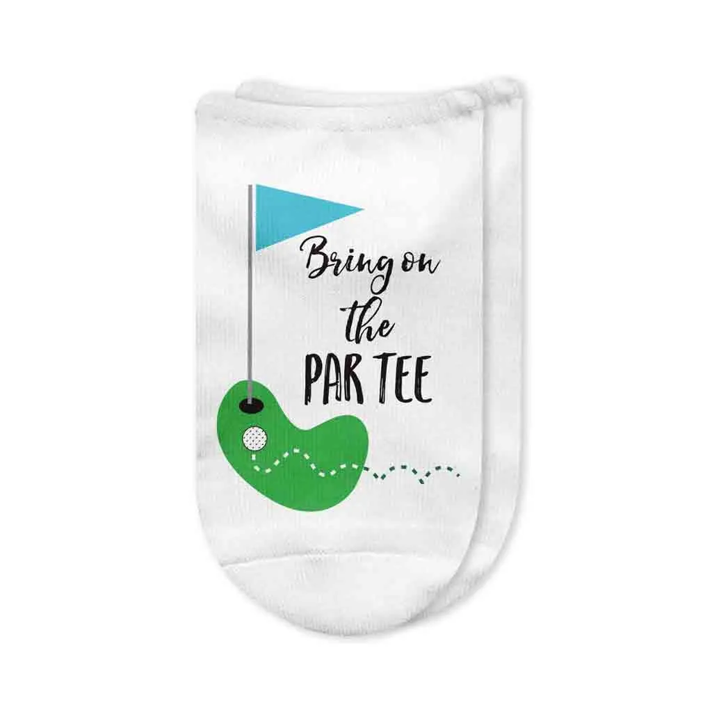 Bring on the Par-Tee Golf Socks – Funny No-Show Socks for Women