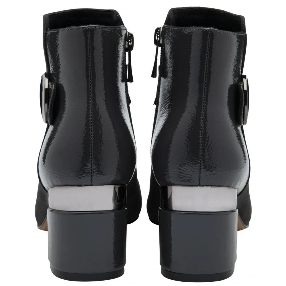 Lotus "Kirsty" Block Heeled Ankle Boot in Grey