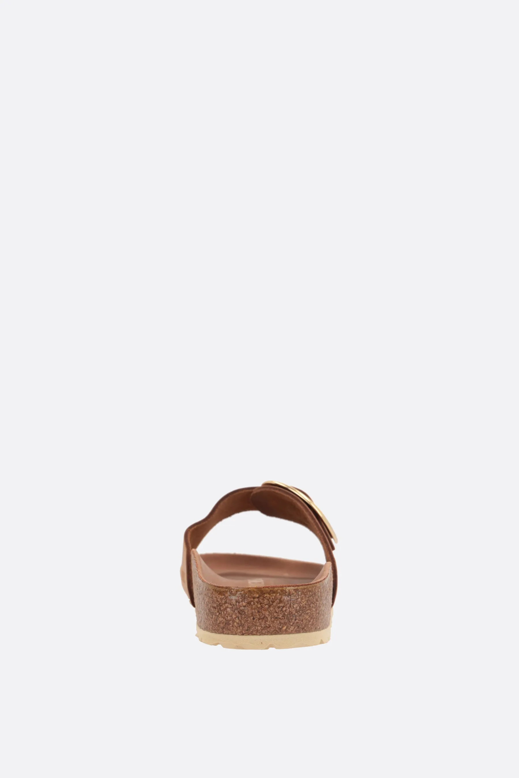 Madrid Big Buckle slide sandals in oiled leather(Narrow Fit)