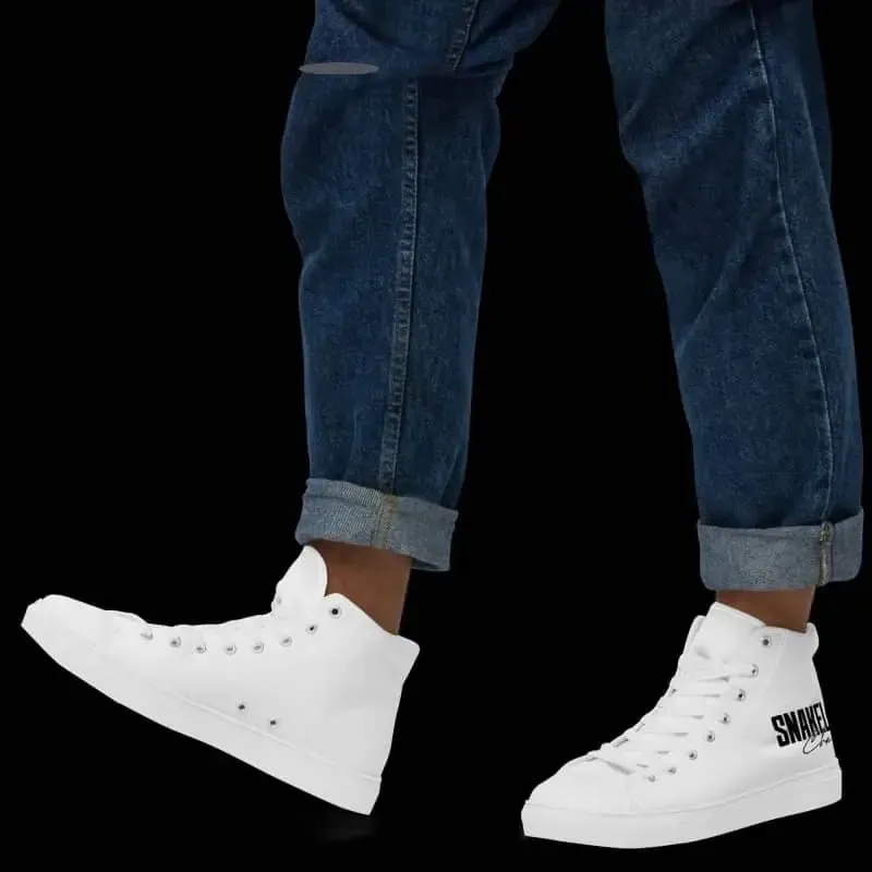 Men's High Top Canvas Shoes: Durable Polyester Upper, EVA Rubber Outsole