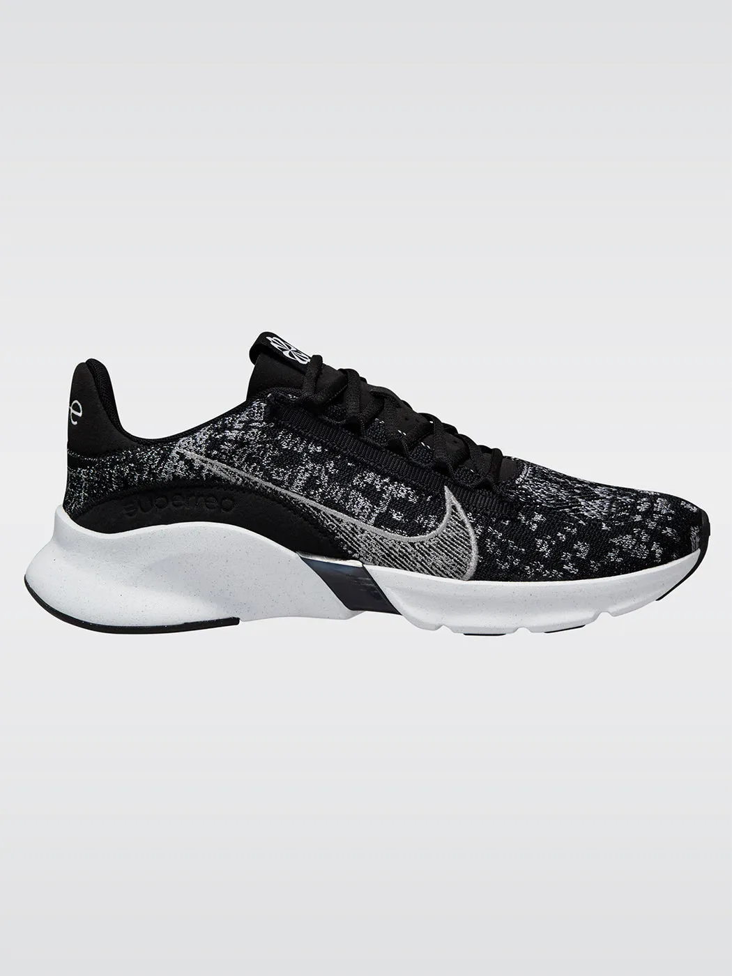 Nike SuperRep Go 3 Flyknit - Black/Metallic Silver-White