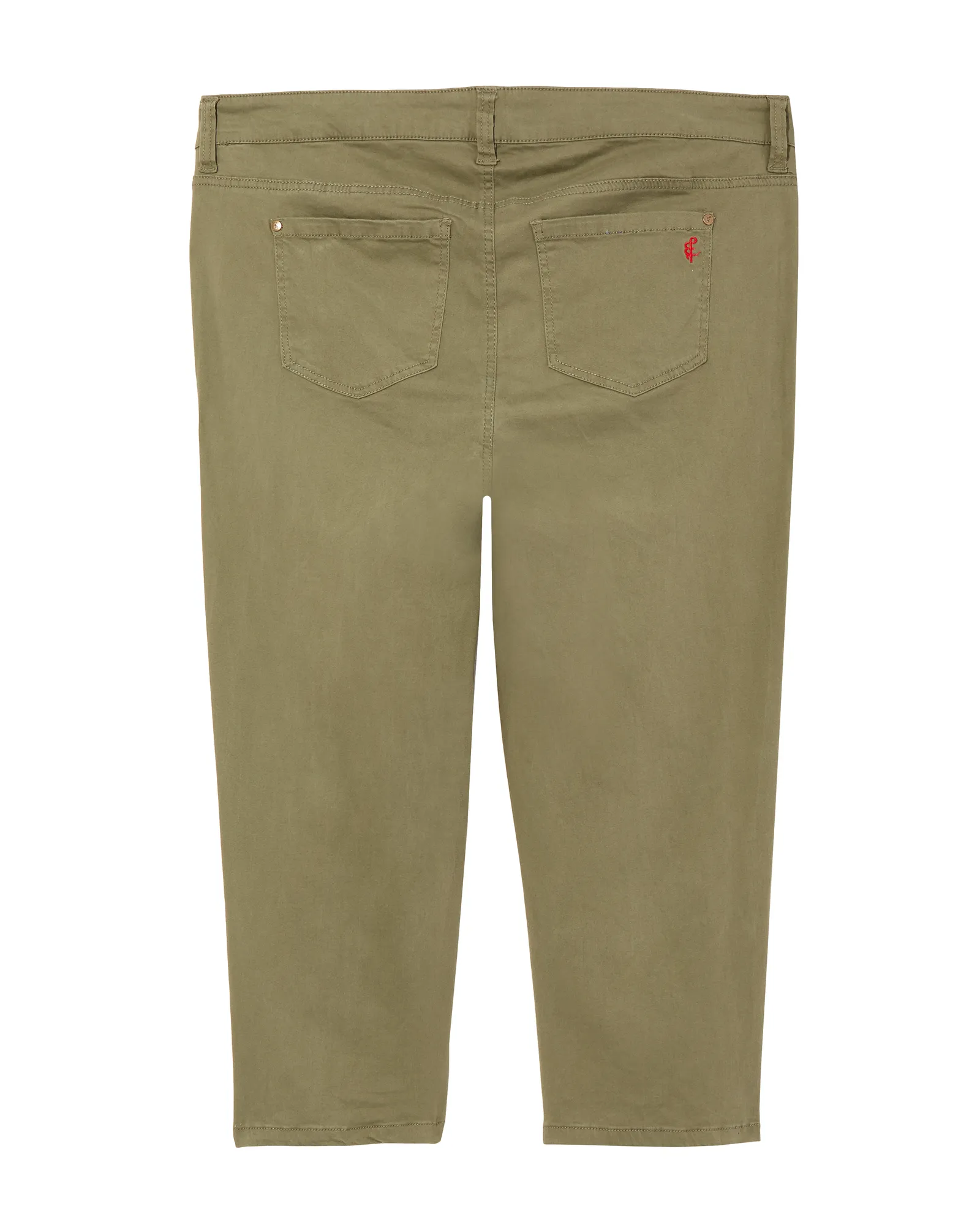 Petra 5 Pocket Capri w/ Zipper Detail | Light Green