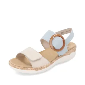 Remonte Women's Adjustable Sandals- Beige/ Blue