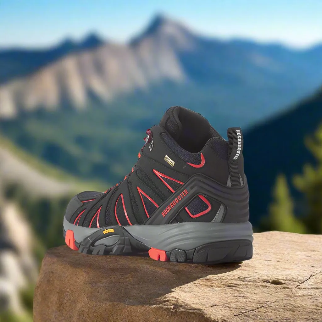 RockRooster Bedrock Black – 6-Inch Waterproof Hiking Boots