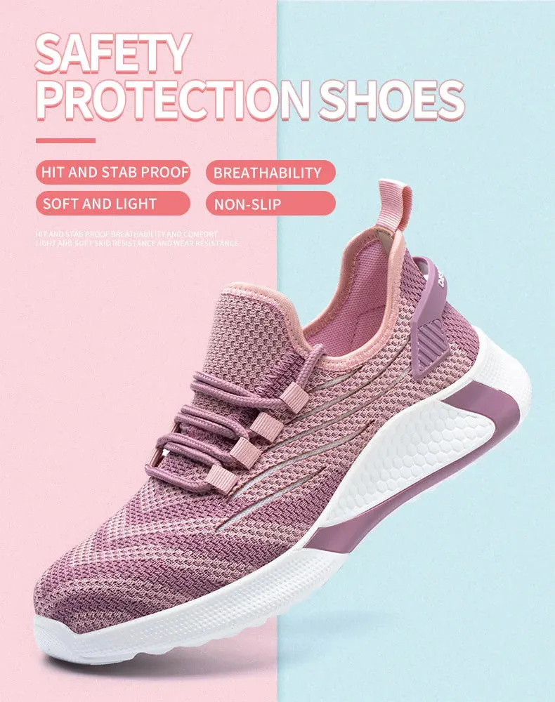 Safety Shoes Women Steel Toe Shoes Men Work Sneakers Safety Shoes Men Lightweight Work Boots Indestructible Work Shoes Unisex
