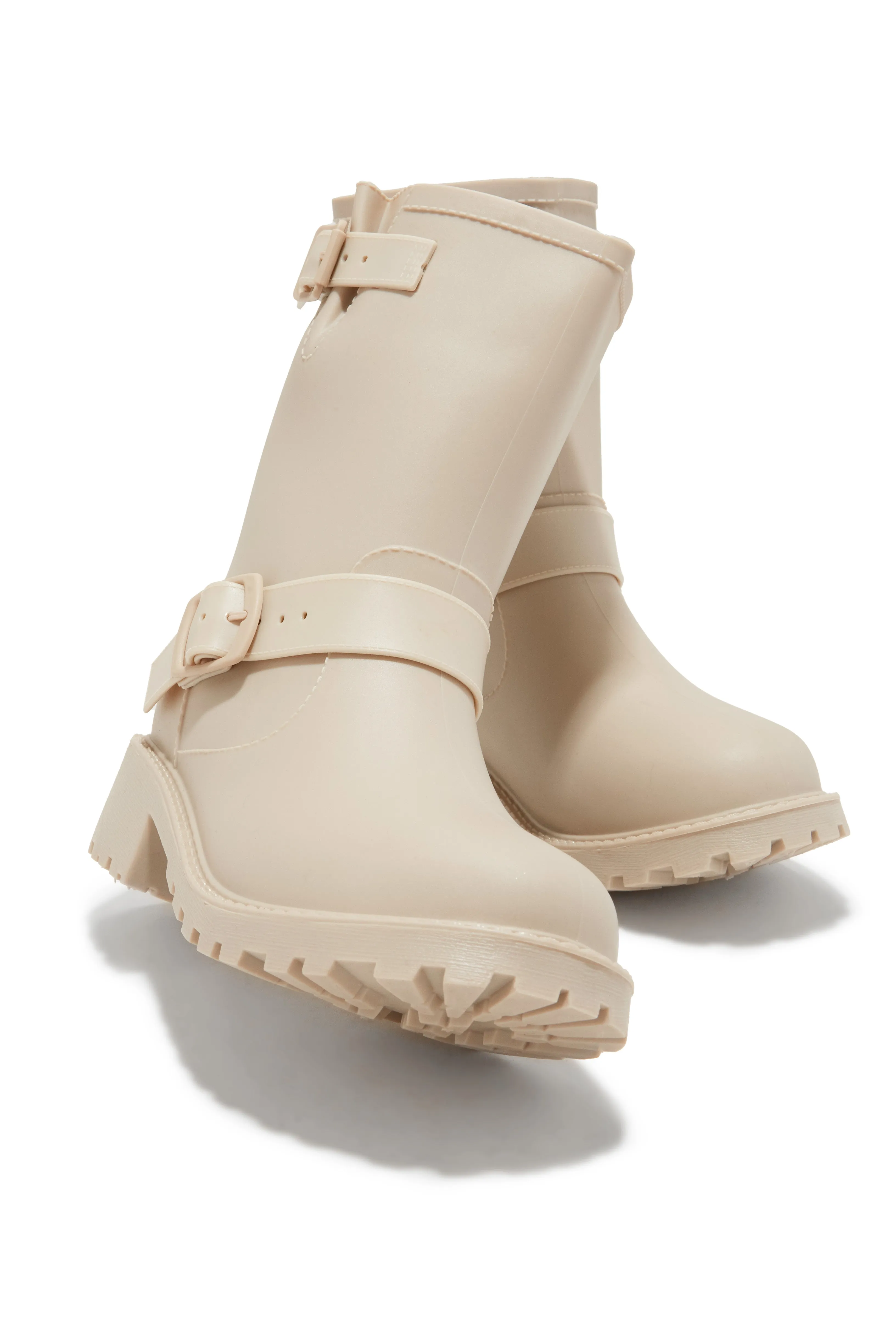 Stormy Water Resistant Rain Boots - Nude