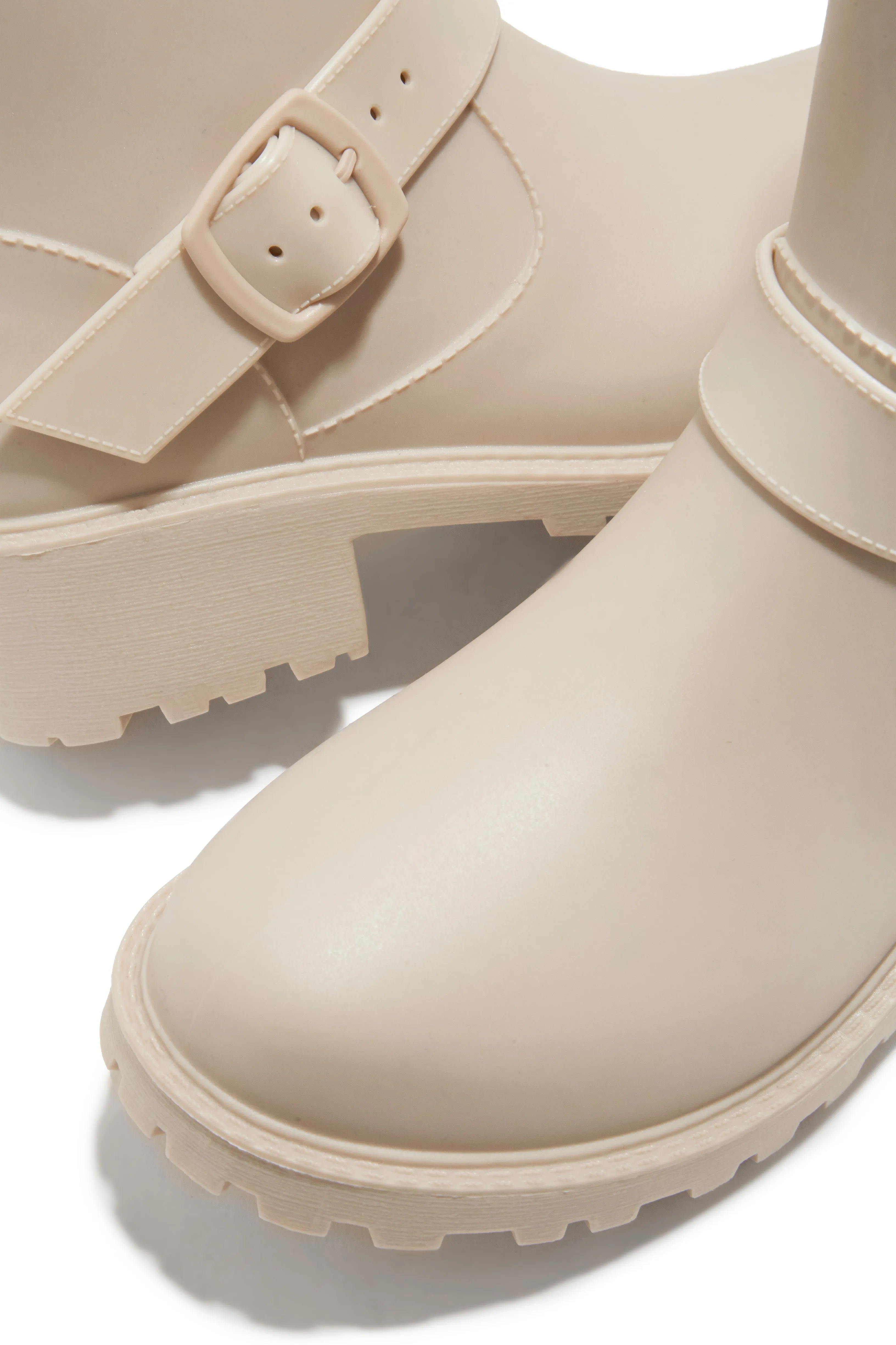 Stormy Water Resistant Rain Boots - Nude