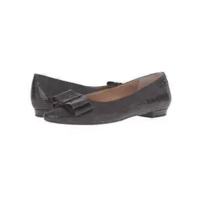 Vaneli Womens Garen Moro Brown Lizard Patent Flat