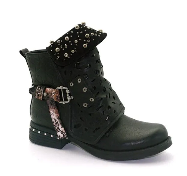Women's Autumn/Winter Western Style PU Leather Ankle Boots