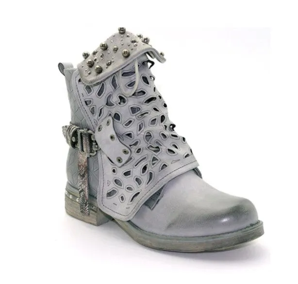 Women's Autumn/Winter Western Style PU Leather Ankle Boots