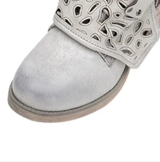 Women's Autumn/Winter Western Style PU Leather Ankle Boots