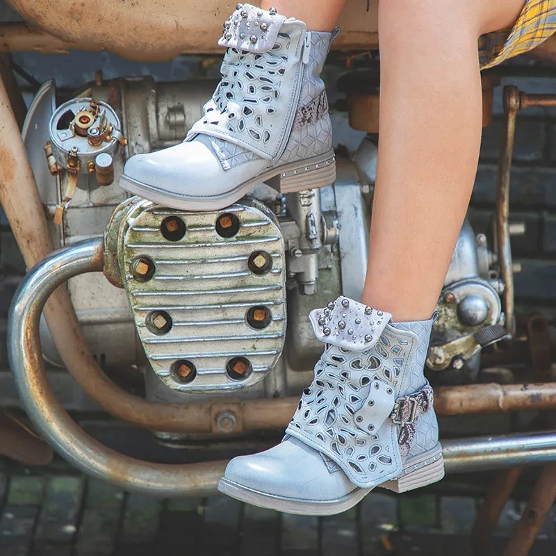 Women's Autumn/Winter Western Style PU Leather Ankle Boots
