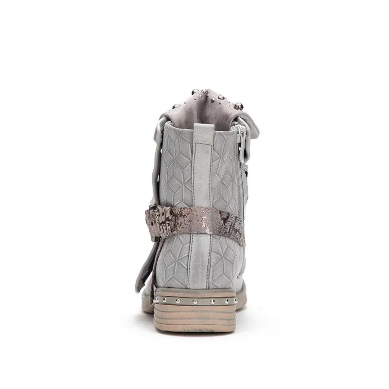 Women's Autumn/Winter Western Style PU Leather Ankle Boots