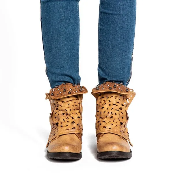 Women's Autumn/Winter Western Style PU Leather Ankle Boots