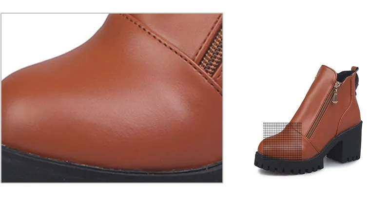 Women's Spring/Autumn High-Heeled Platform Ankle Boots